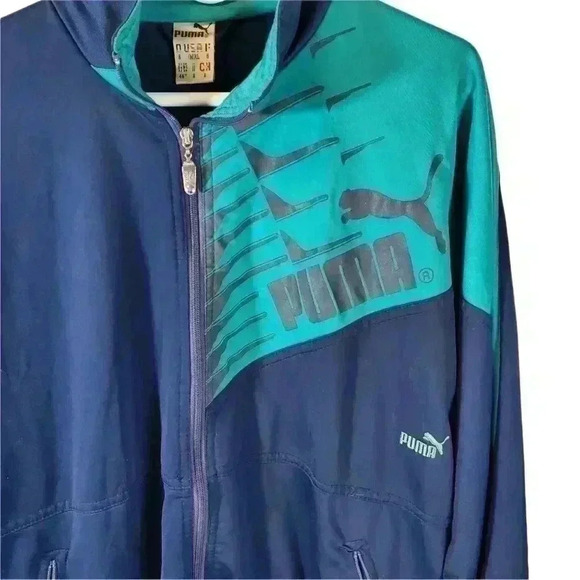 Vintage 90s Blue Puma Trac Jacket Full Zip - Picture 5 of 9